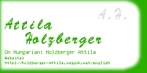 attila holzberger business card